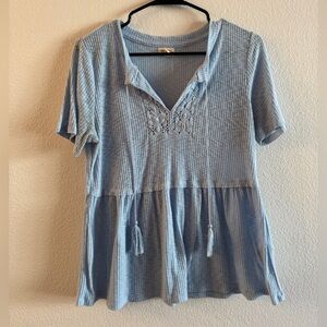 Light Blue Greige Top